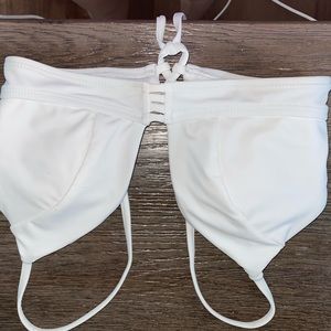 -White bikini top